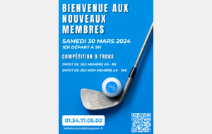 Compétition bienvenue aux nouveaux membres