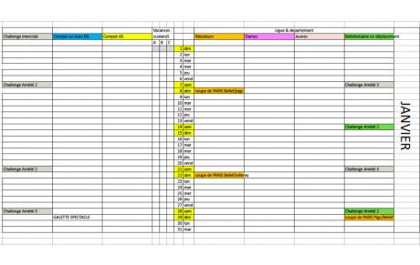 Calendrier 2023