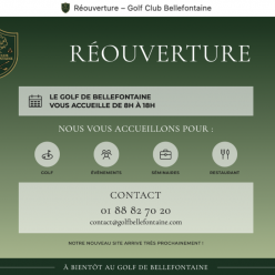 Réouverture du Golf de Bellefontaine